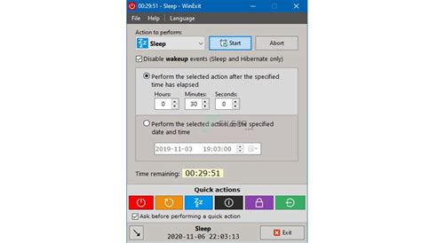 WinExit (free) download Windows version